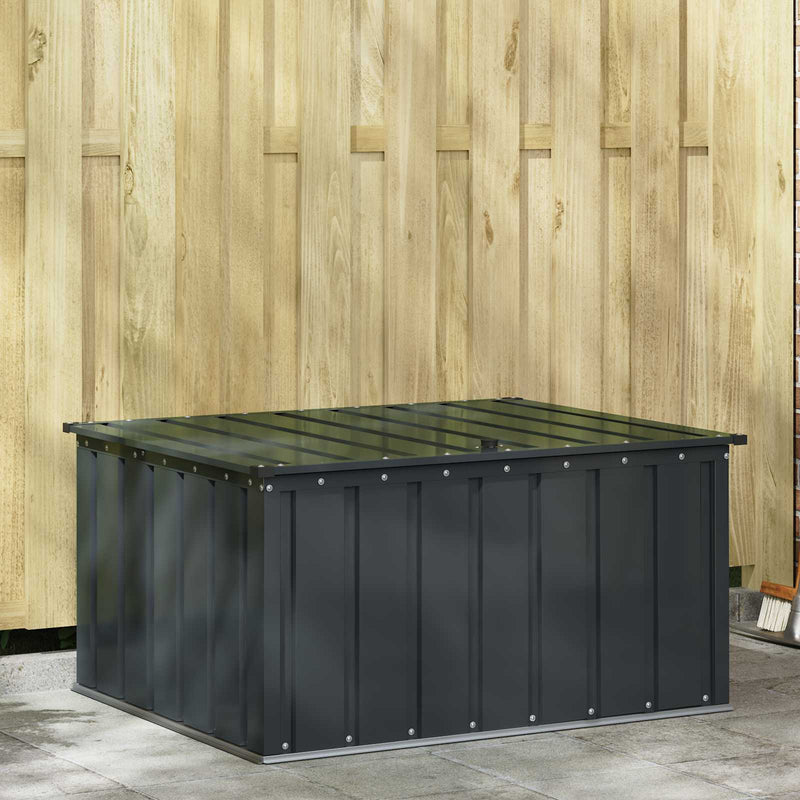 Load image into Gallery viewer, Vidaxl tuinopslagdoos zwart 101 x 82 x 50 cm staal