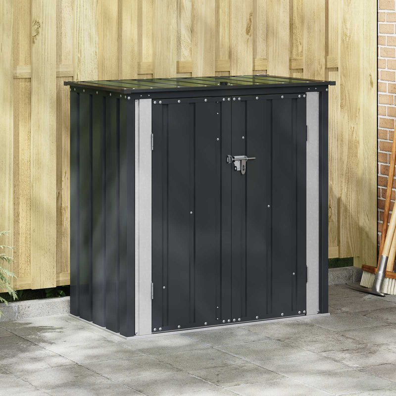 Load image into Gallery viewer, Vidaxl tuinopslagdoos zwart 101,5 x 57 x 100,5 cm staal