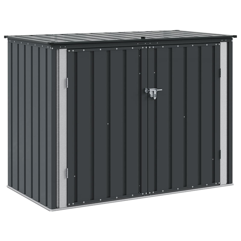 Load image into Gallery viewer, Vidaxl tuinopslagdoos zwart 151,5 x 82 x 110,5 cm staal