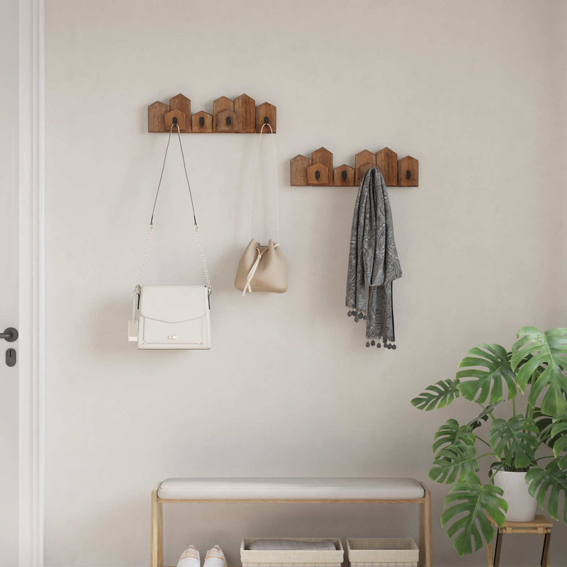 Load image into Gallery viewer, Vidaxl hanger bruin 48 x 8 x 15 cm massief mahoniehout