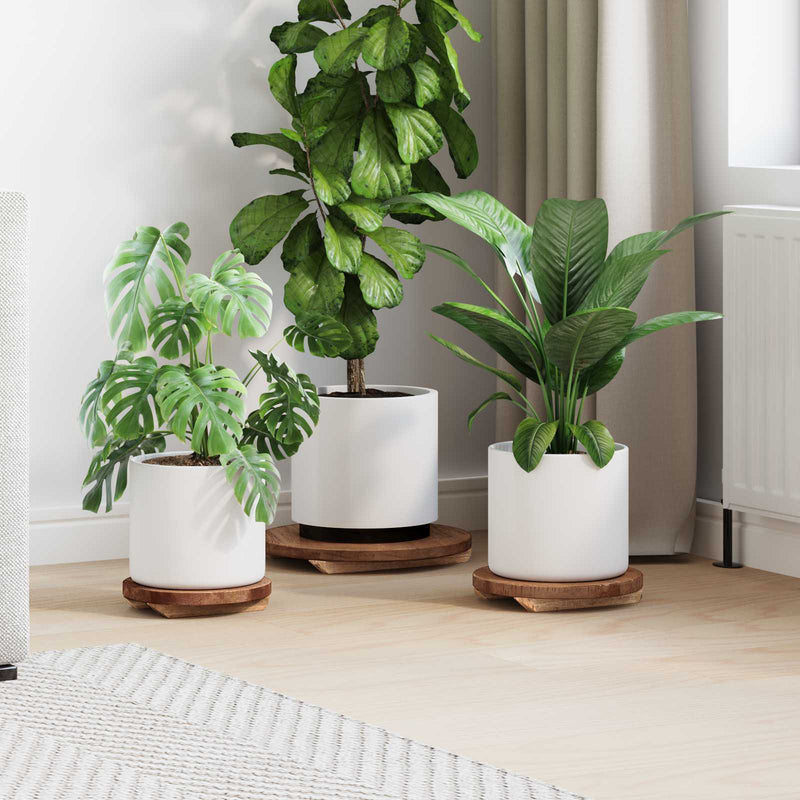 Load image into Gallery viewer, Vidaxl plant stool 3 pcs bruin mahoniehout