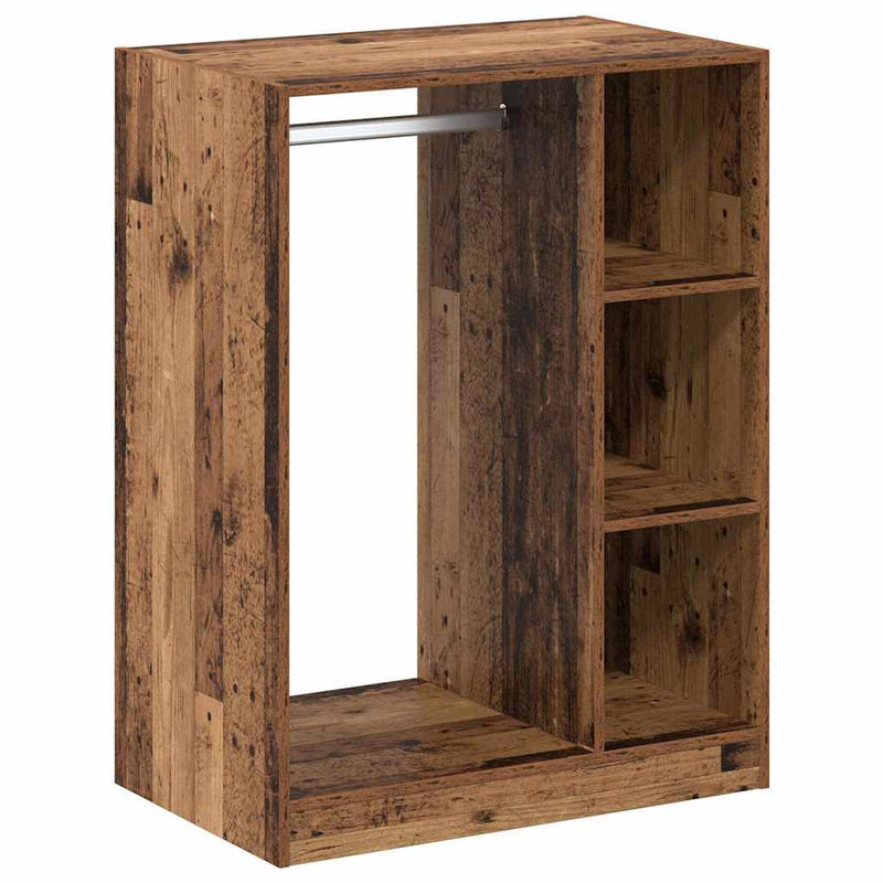 Load image into Gallery viewer, Vidaxl kledingkast met plank met opslag oudhout 77 x 48 x 102 cm