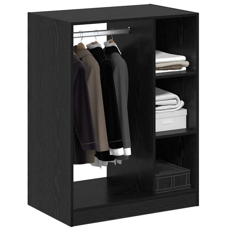 Load image into Gallery viewer, Vidaxl kledingkast met plank met opslag zwart eiken 77 x 48 x 102 cm