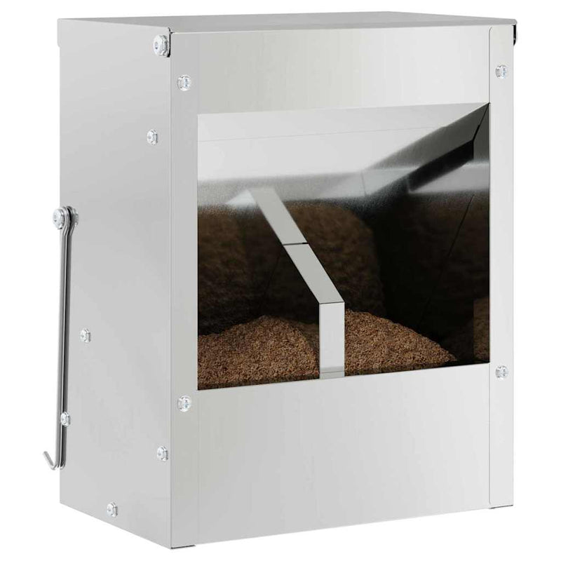 Load image into Gallery viewer, Vidaxl konijnenvoer zilver 20 x 12,5 x 25 cm gegalvaniseerd staal