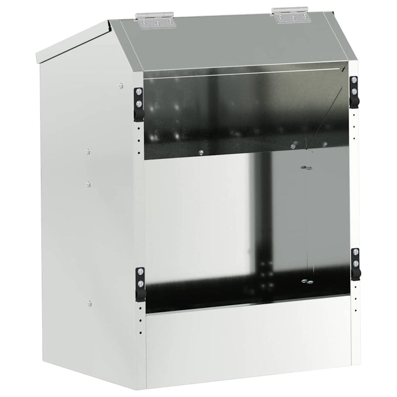 Load image into Gallery viewer, Vidaxl konijnenvoer zilver 64,5 x 25,5 x 45,5 cm gegalvaniseerd staal