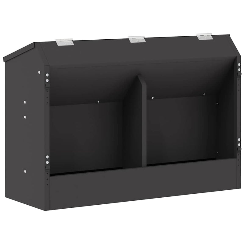 Load image into Gallery viewer, Vidaxl konijnenvoer zwart 64,5 x 25,5 x 45,5 cm koudgewalst staal