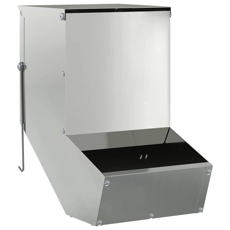 Load image into Gallery viewer, Vidaxl konijnenvoer zilver 17,5 x 26 x 28,5 cm gegalvaniseerd staal