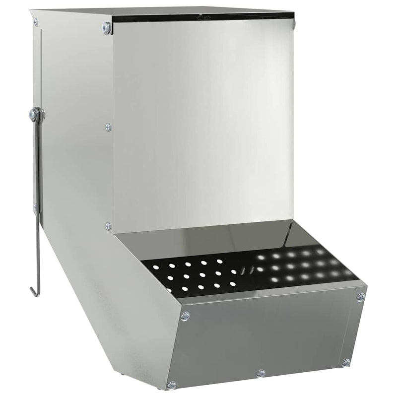 Load image into Gallery viewer, Vidaxl konijnenvoer zilver 17,5 x 26 x 28,5 cm gegalvaniseerd staal
