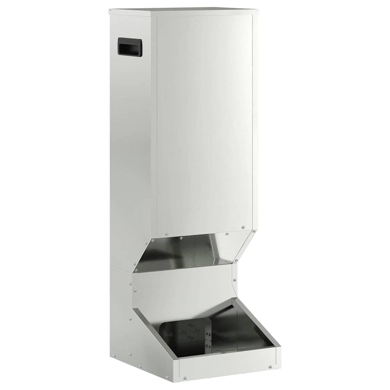 Load image into Gallery viewer, Vidaxl hertenvoerbak zilver 28 x 30 x 80 cm gegalvaniseerd staal