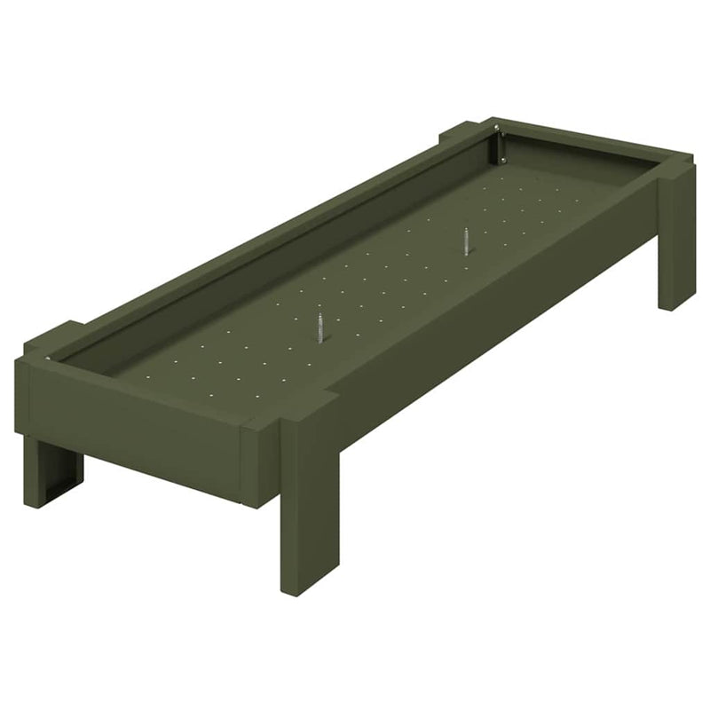 Load image into Gallery viewer, Vidaxl kippen voederbak olijf groen 80 x 28 x 13.5 cm