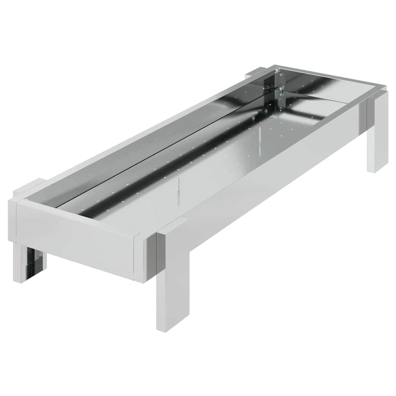 Load image into Gallery viewer, Vidaxl kippen voederbak zilver 80 x 28 x 13.5 cm gegalvaniseerd staal