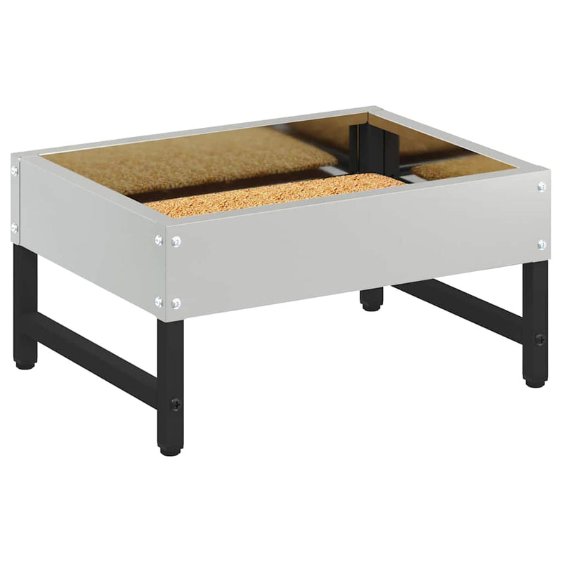 Load image into Gallery viewer, Vidaxl vogeleter zilver 80 x 28 x 13.5 cm gegalvaniseerd staal