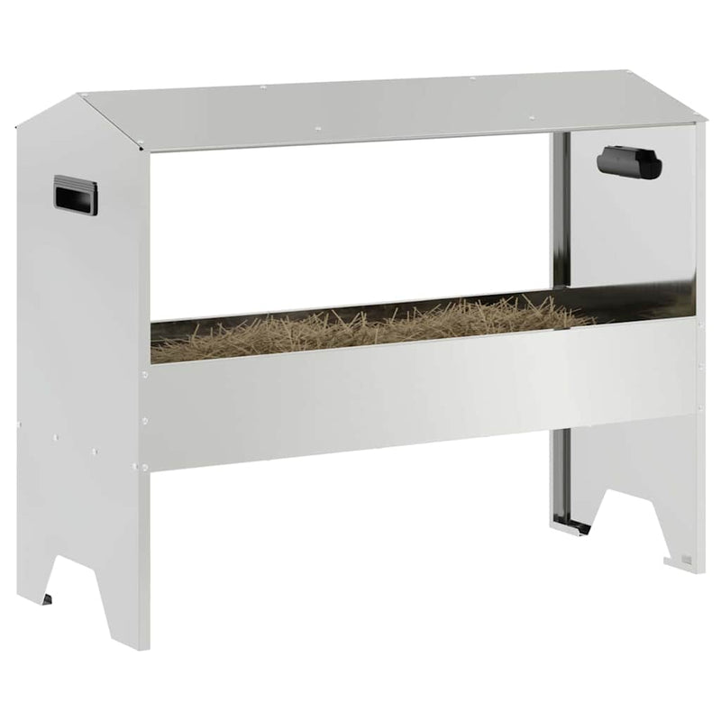 Load image into Gallery viewer, Vidaxl voederbak voor vee zilver 79 x 35 x 62 cm gegalvaniseerd staal