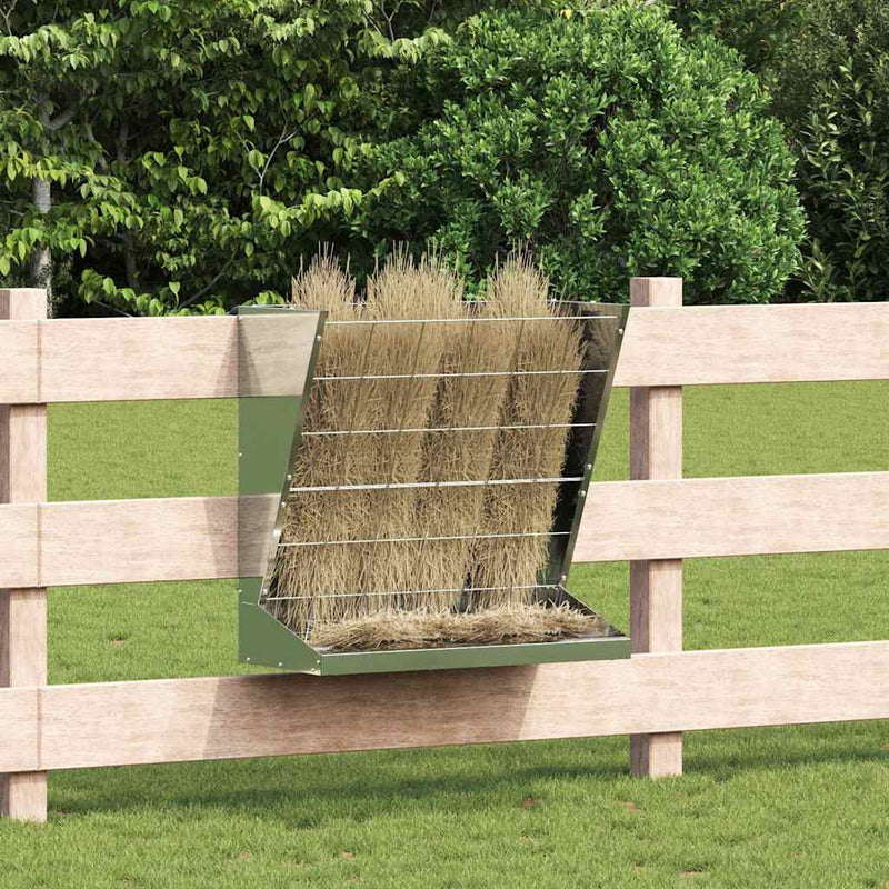 Load image into Gallery viewer, Vidaxl hooi feeder zilver 71 x 33 x 70 cm gegalvaniseerd staal