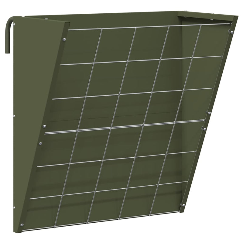 Load image into Gallery viewer, Vidaxl hangend hooi feeder olijf groen 61 x 33 x 66 cm
