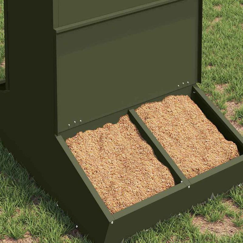 Load image into Gallery viewer, Vidaxl varkensvoeder olijf groen 82 x 51 x 91,5 cm koudgewalst staal