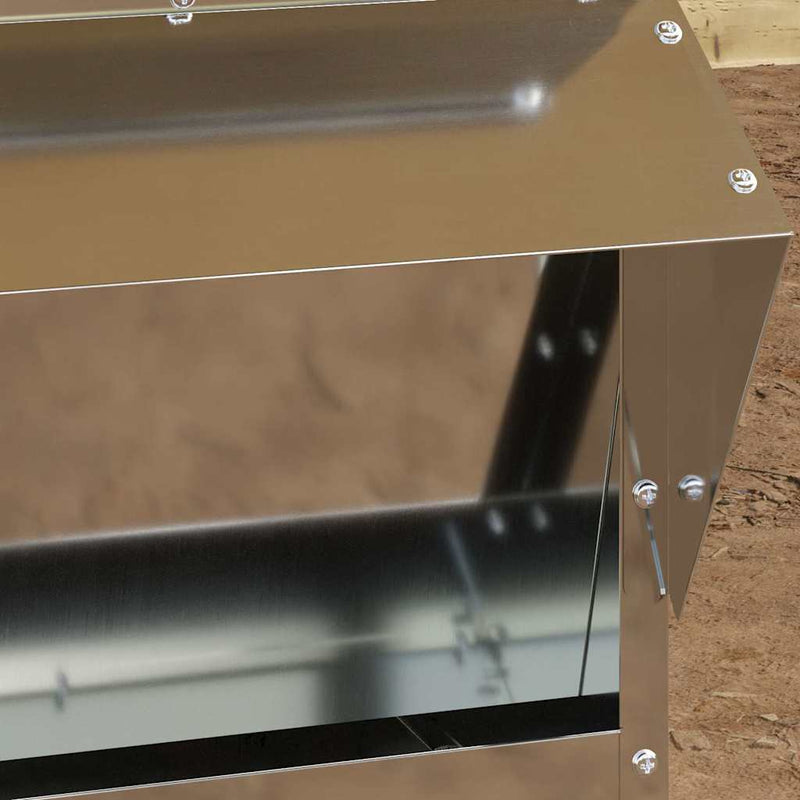 Load image into Gallery viewer, Vidaxl kip voerbak zilver 40,5 x 45 x 41 cm gegalvaniseerd staal
