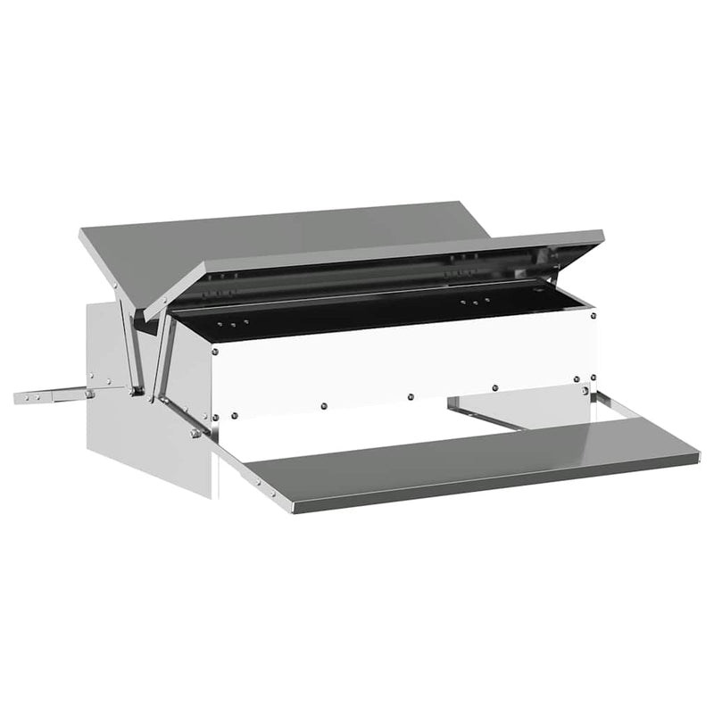 Load image into Gallery viewer, Vidaxl kippen treadle voeder zilver 75 x 53 x 20,5 cm