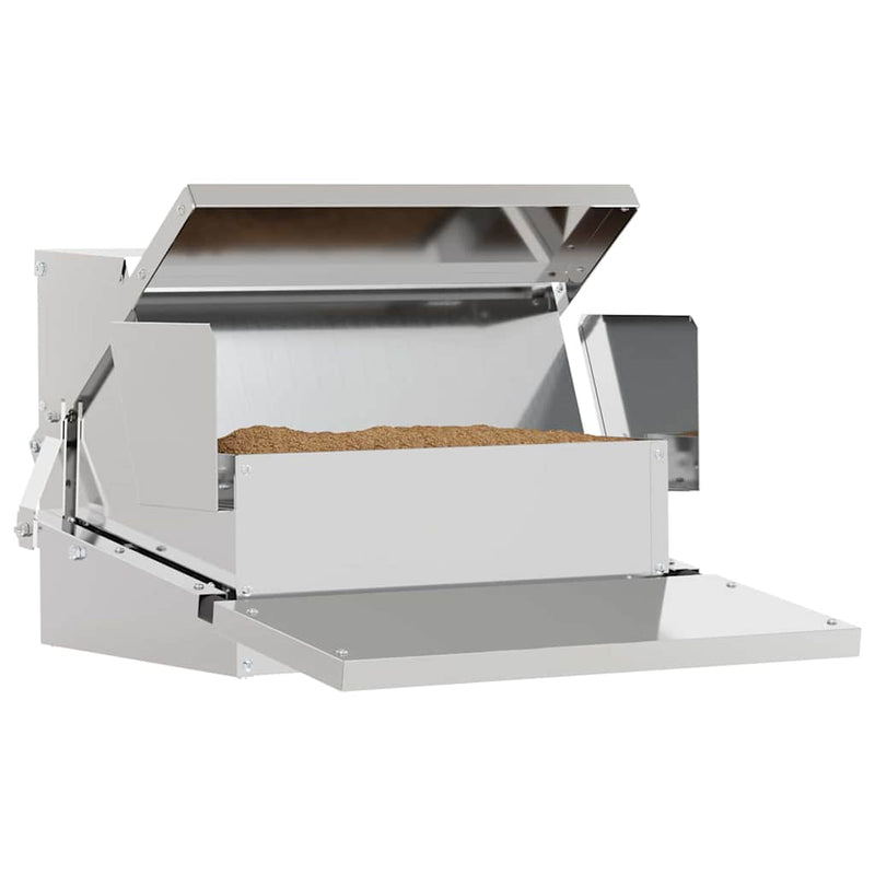 Load image into Gallery viewer, Vidaxl kippen treadle voeder zilver 50 x 40 x 29 cm