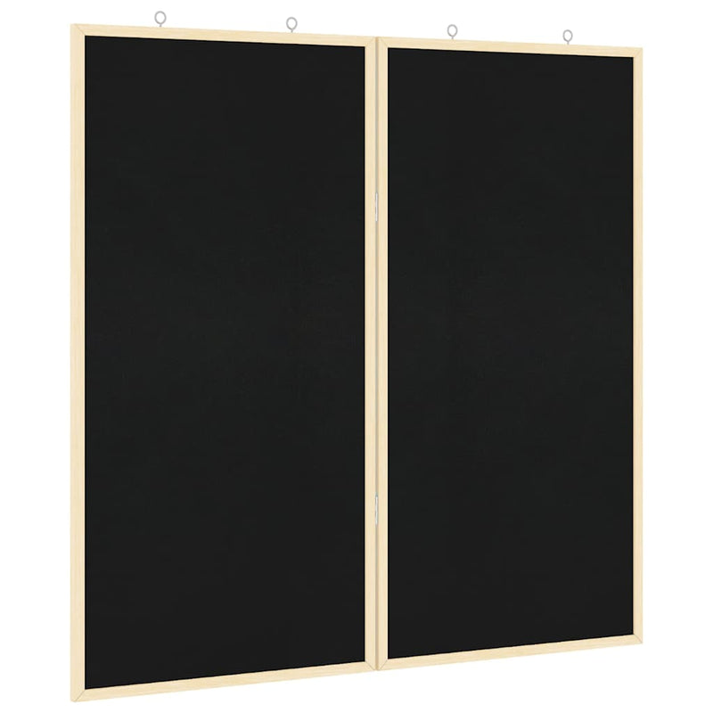 Load image into Gallery viewer, Vidaxl bulletinbord zwart 80 x 80 x 1.4 cm massief grenenhout