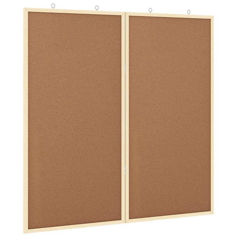 Load image into Gallery viewer, Vidaxl bulletinbord bruin 80 x 80 x 1.4 cm massief grenenhout