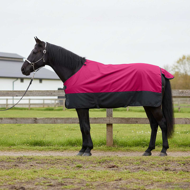 Load image into Gallery viewer, Vidaxl paardendeken roze en zwart 95 cm polyester