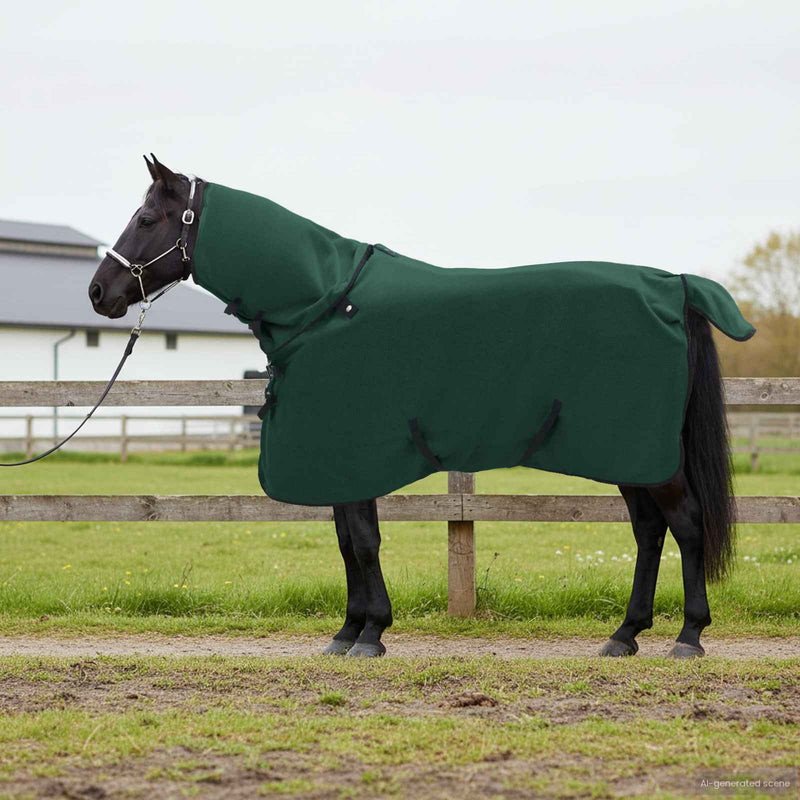 Load image into Gallery viewer, Vidaxl paardendeken volledig donkergroen polyester