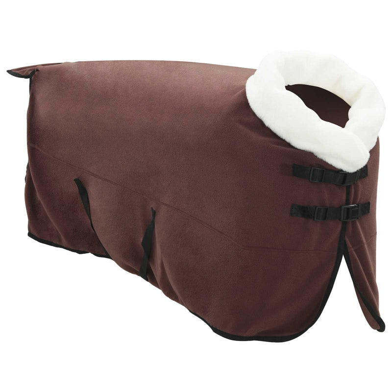 Load image into Gallery viewer, Vidaxl paardendeken volledig donkerbruin 165 cm polar fleece