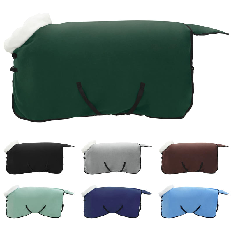 Load image into Gallery viewer, Vidaxl paardendeken volledig donkergroen 105 cm polar fleece