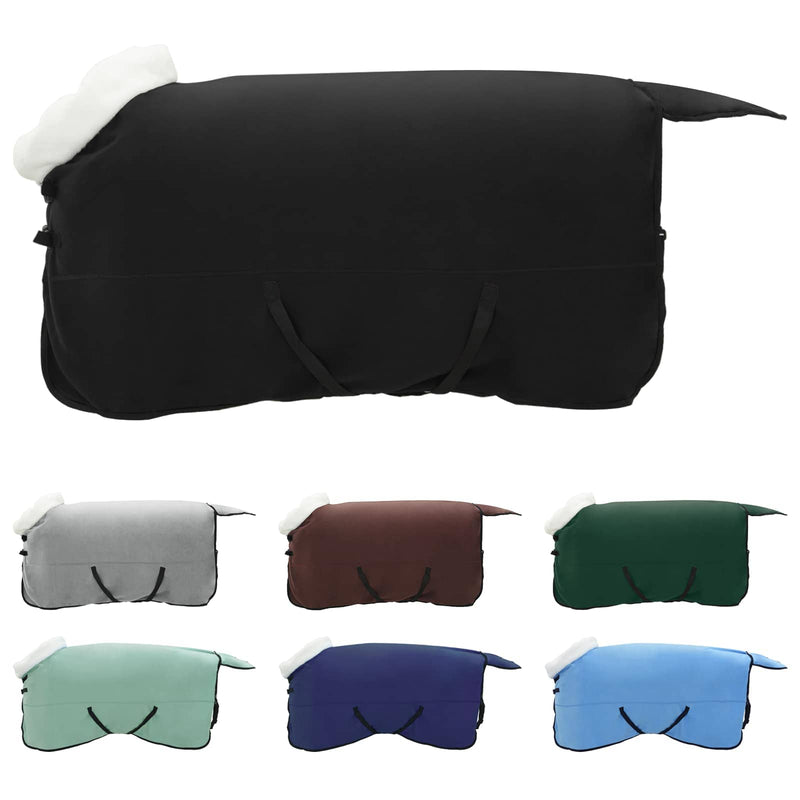 Load image into Gallery viewer, Vidaxl paardendeken zwart 135 cm polar fleece