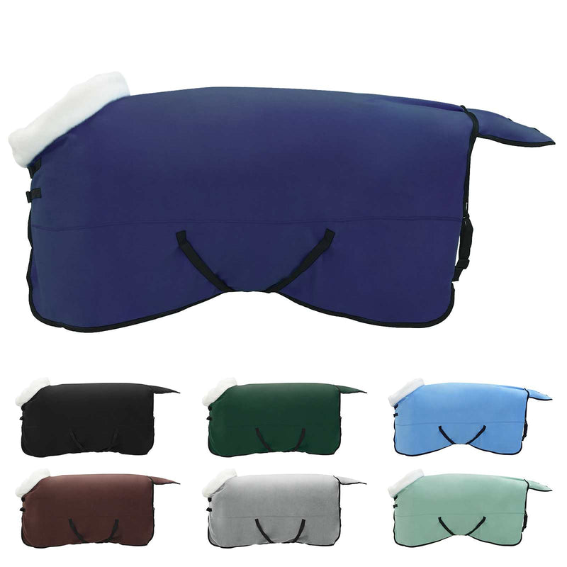 Load image into Gallery viewer, Vidaxl paardendeken marineblauw 125 cm polar fleece