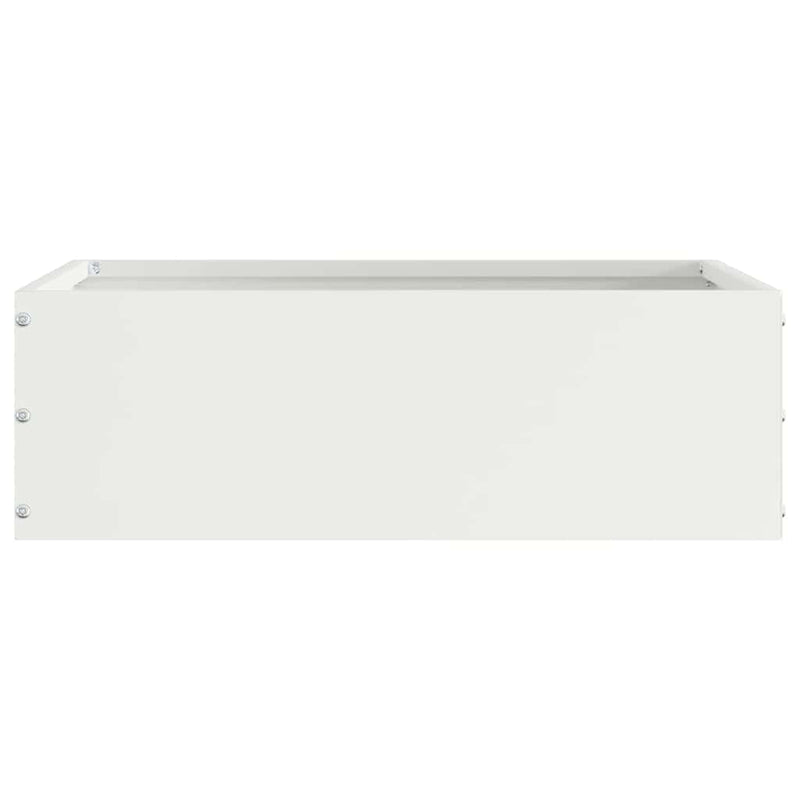 Load image into Gallery viewer, Vidaxl tuinrand wit 40 x 40 x 13 cm staal