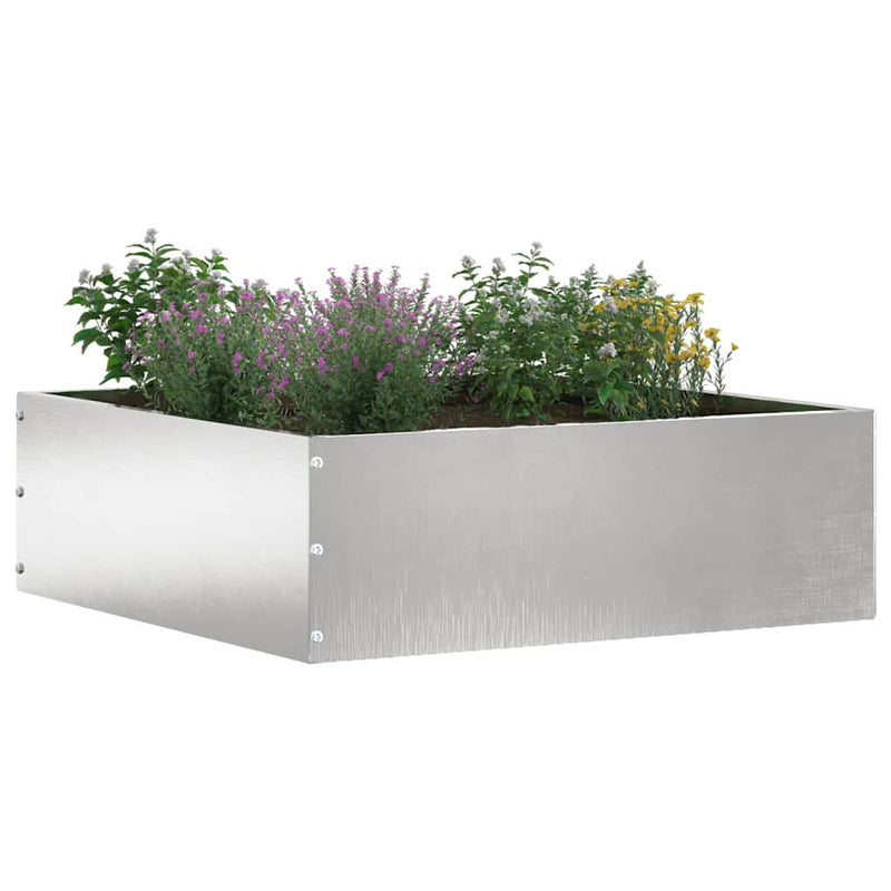 Load image into Gallery viewer, Vidaxl tuinrand 6 pcs zilver 40 x 40 x 13 cm roestvrij staal