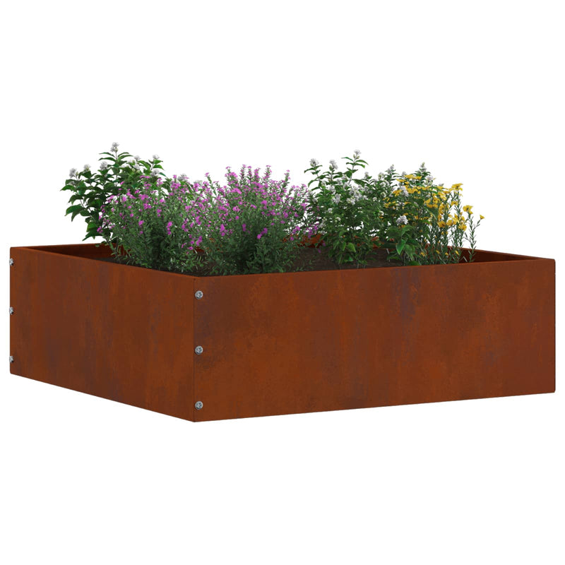 Load image into Gallery viewer, Vidaxl tuinrand roestig 40 x 40 x 13 cm cortenstaal