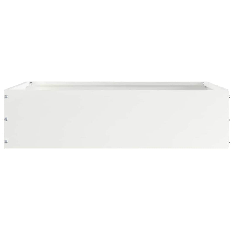 Load image into Gallery viewer, Vidaxl tuinrand wit 50 x 50 x 13 cm staal