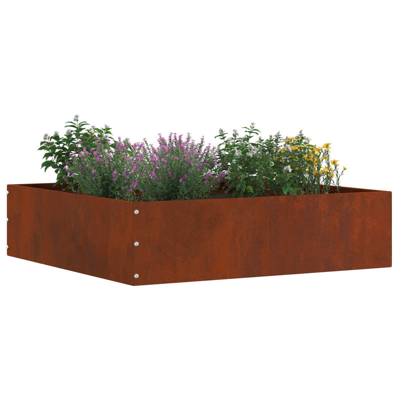 Load image into Gallery viewer, Vidaxl tuinrand roestig 50 x 50 x 13 cm cortenstaal