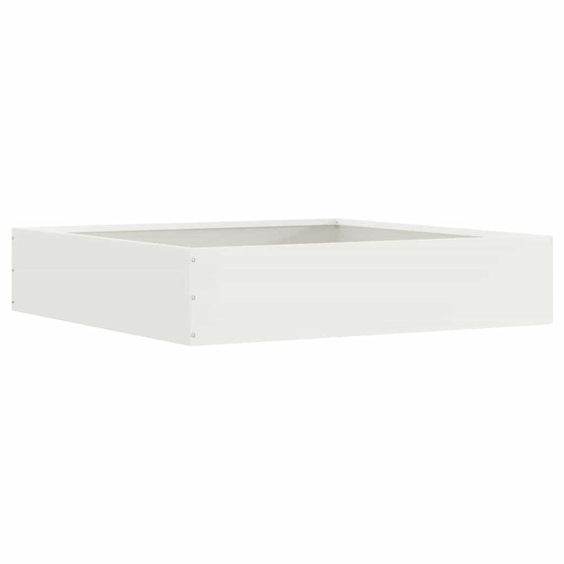 Load image into Gallery viewer, Vidaxl tuinrand wit 60 x 60 x 13 cm staal