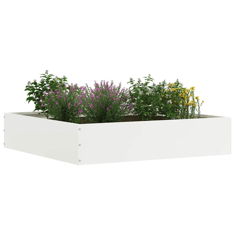 Load image into Gallery viewer, Vidaxl tuinrand wit 60 x 60 x 13 cm staal