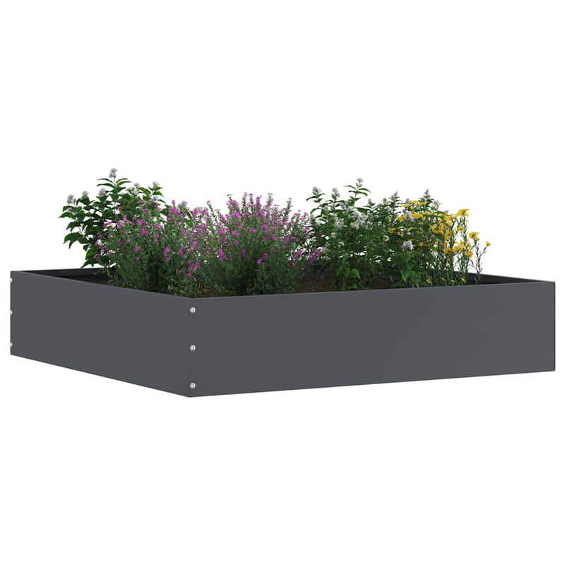 Load image into Gallery viewer, Vidaxl tuinrand antraciet 60 x 60 x 13 cm staal