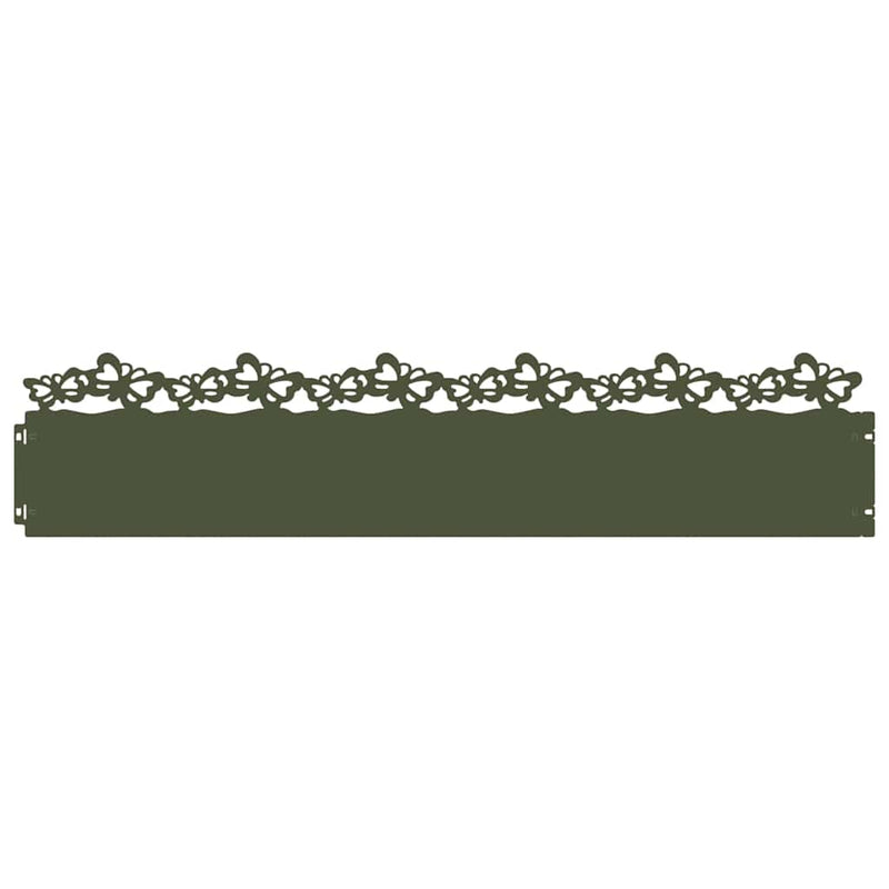 Load image into Gallery viewer, Vidaxl gazonranden 20 pcs olijf groen 103 x 0,05 x 22 cm staal