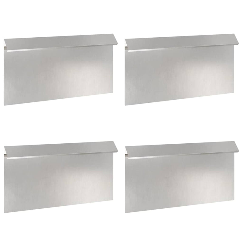 Load image into Gallery viewer, Vidaxl slakkenhekje 4 pcs zilver 50 x 3,5 x 25 cm roestvrij staal