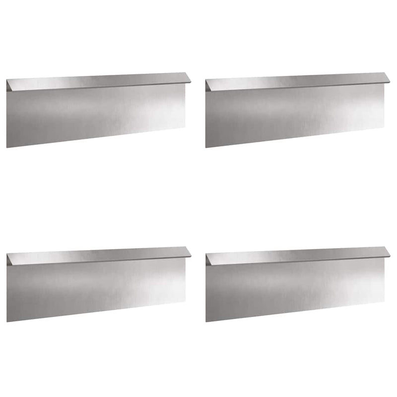 Load image into Gallery viewer, Vidaxl slakkenhekje 4 pcs zilver 100 x 3,5 x 25 cm roestvrij staal