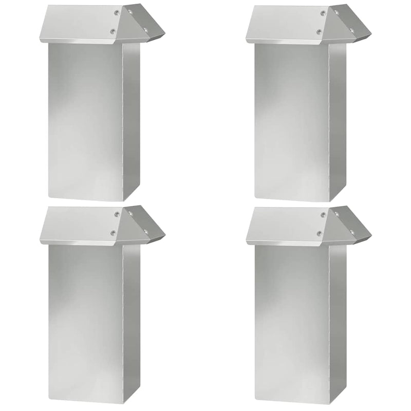 Load image into Gallery viewer, Vidaxl slakkenhekje 4 pcs zilver 13,5 x 13,5 x 25 cm