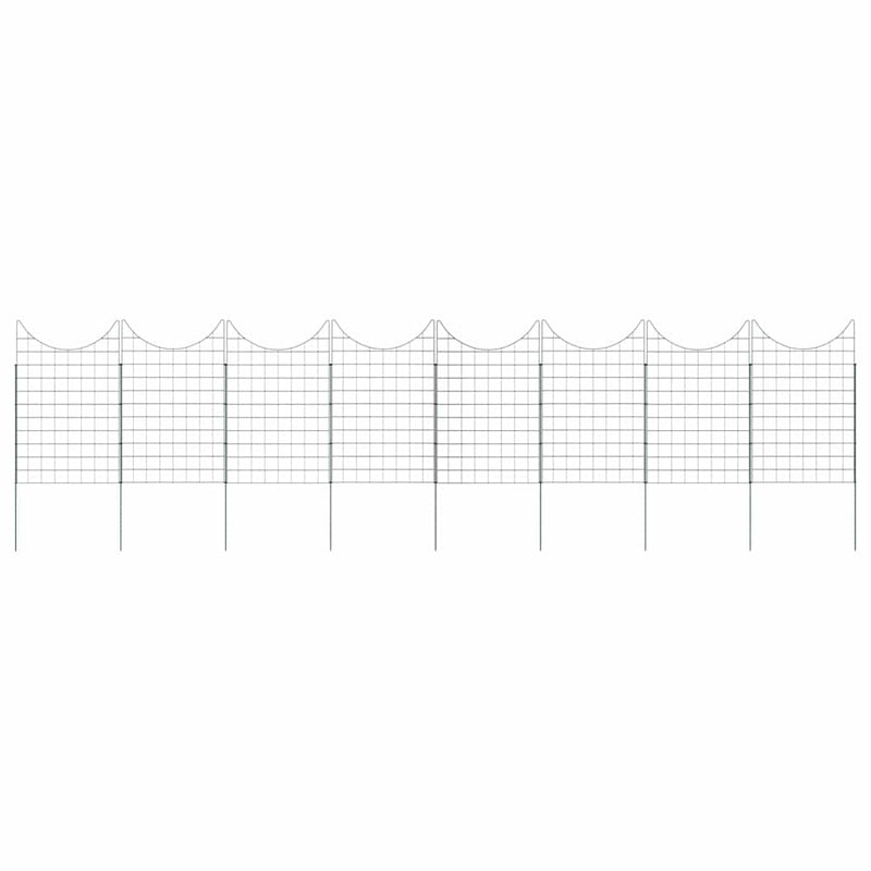 Load image into Gallery viewer, Vidaxl vijverhekken set 8 pcs groen 50 x 80 cm staal