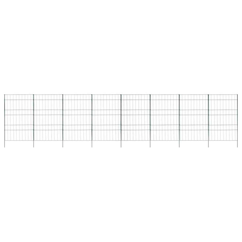 Load image into Gallery viewer, Vidaxl vijverhekken set 8 pcs groen 50 x 80 cm staal