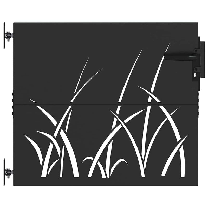 Load image into Gallery viewer, Vidaxl tuinpoort met slot zwart 85 x 100 cm poedergecoat staal