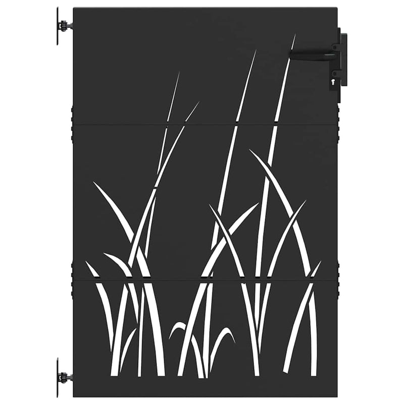 Load image into Gallery viewer, Vidaxl tuinpoort met slot zwart 85 x 125 cm poedergecoat staal
