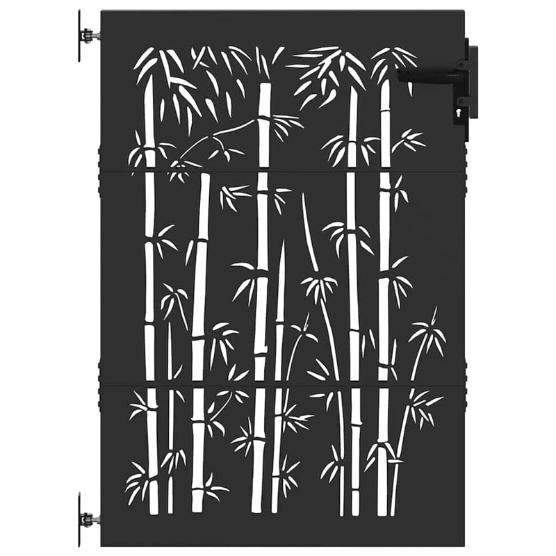 Load image into Gallery viewer, Vidaxl tuinpoort met slot zwart 85 x 125 cm poedergecoat staal