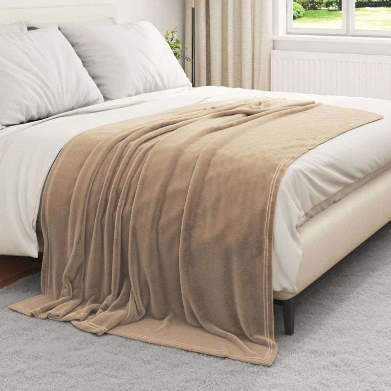 Load image into Gallery viewer, Vidaxl gooi deken kameel 150 x 200 cm fleece