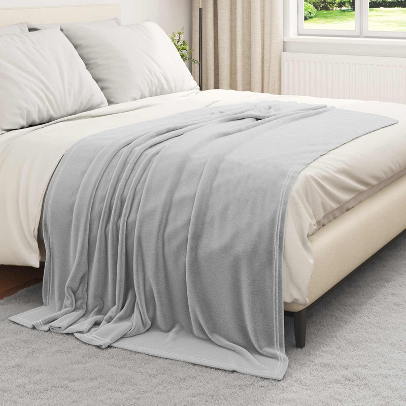 Load image into Gallery viewer, Vidaxl gooi deken grijs 150 x 200 cm fleece